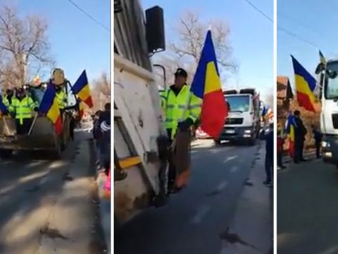 A kukásautókat is felvonultatták a centenáriumi parádén egy román faluban