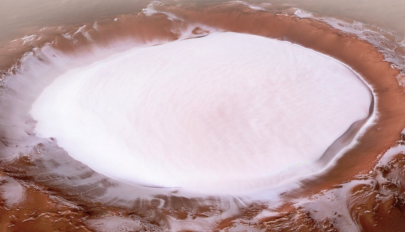 A felszín közelében találtak jeget a Marson