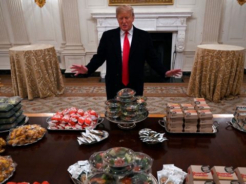 Gyorsétteremből rendelt ételt Trump a Fehér házi bankettre