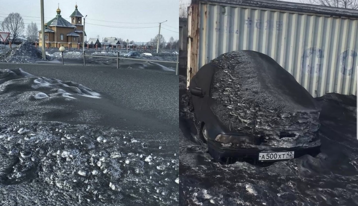 Fekete hó hullott Szibériában, egy szénfeldolgozó lehet a felelős