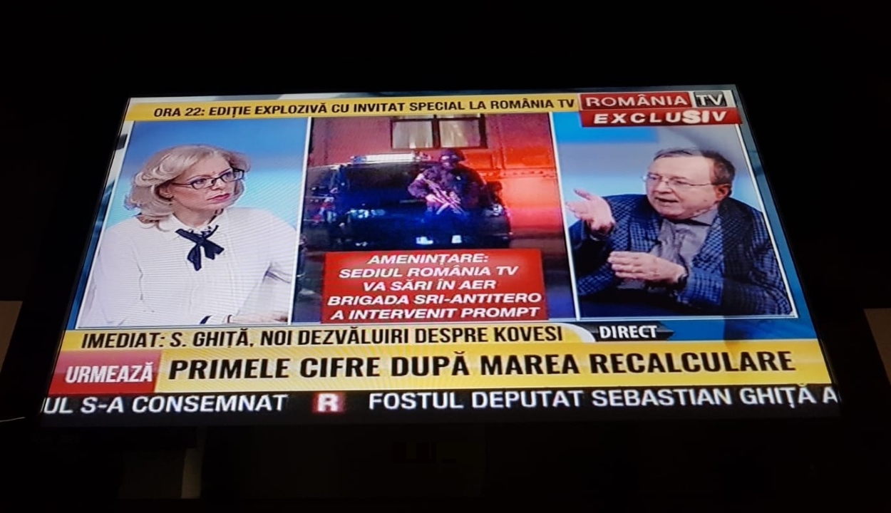 Bombariadó volt a România TV székházánál