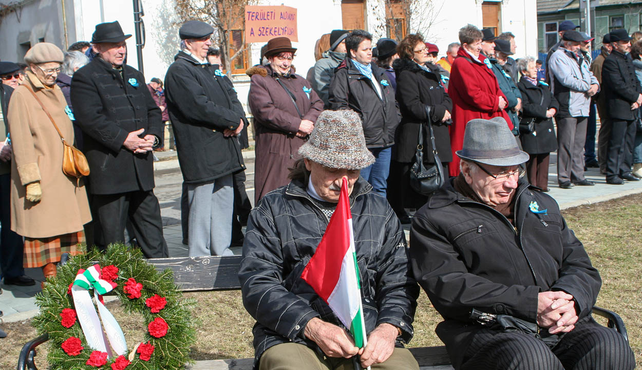 Székelyek a Székely szabadság téren