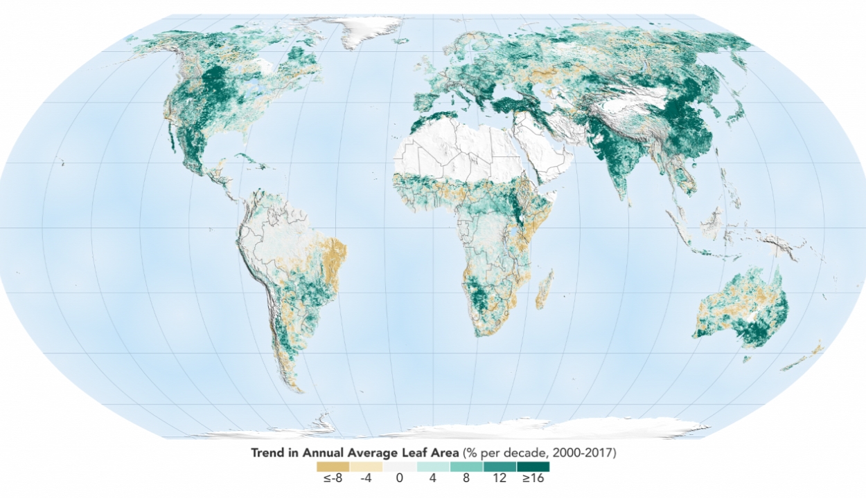 Sokkal zöldebbé vált a Föld az elmúlt húsz évben