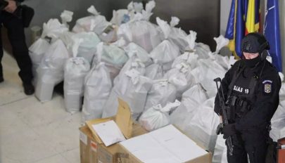 Csaknem egy tonna kokaint foglaltak le a Duna-deltában