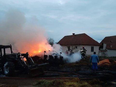 Állatok vesztek oda az olaszteleki csűrtűzben