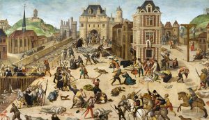 A hugenották lemészárlása a Notre-Dame előtt – kimaradhat, ha nem fér