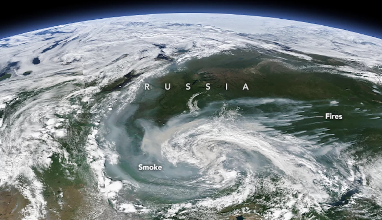 Az űrből is látható az Oroszországban tomboló tűzvész