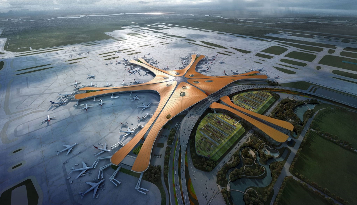 Elkészült a világ legnagyobb repülőtere Pekingben