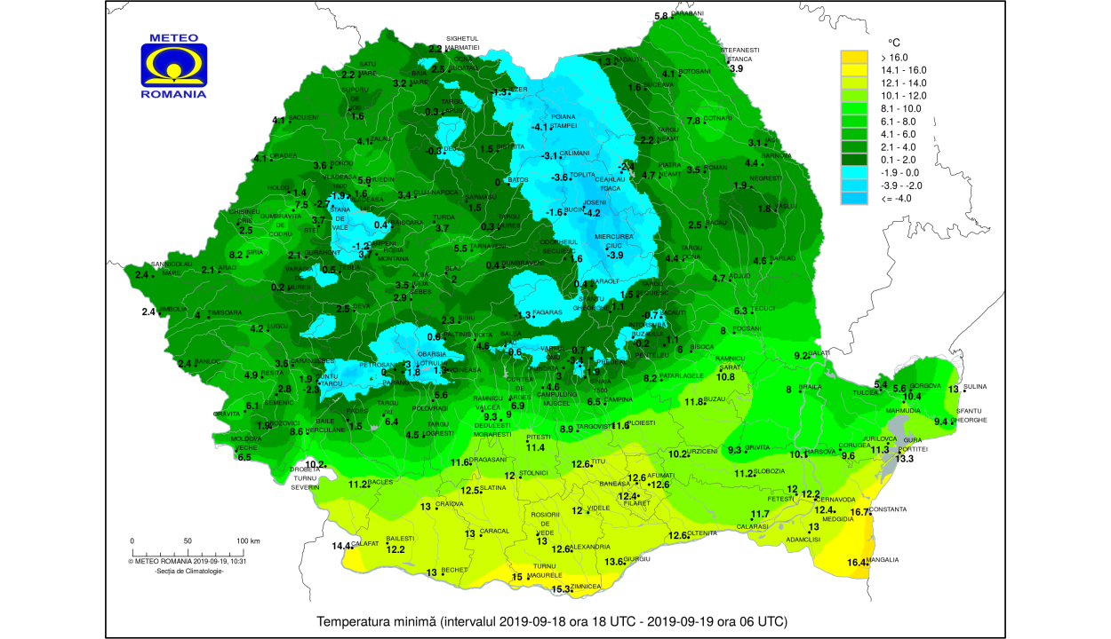 Mínusz 4,2 Celsius-fokot mértek csütörtök reggel Gyergyóalfaluban