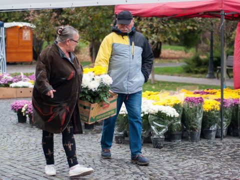 Halottak napi virágvásárt tartanak Szentgyörgy főtéren