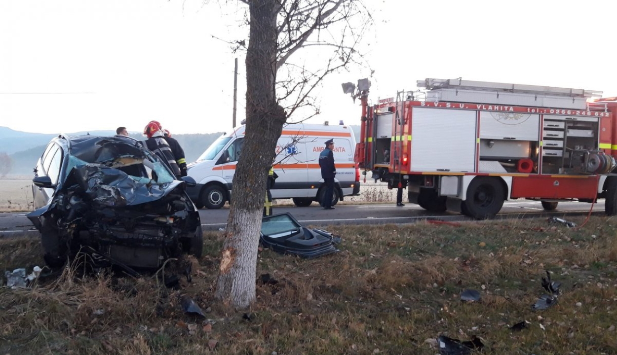 Súlyosan megsérült egy nő Hargita megyében, miután nekiütközött kocsijával egy lónak