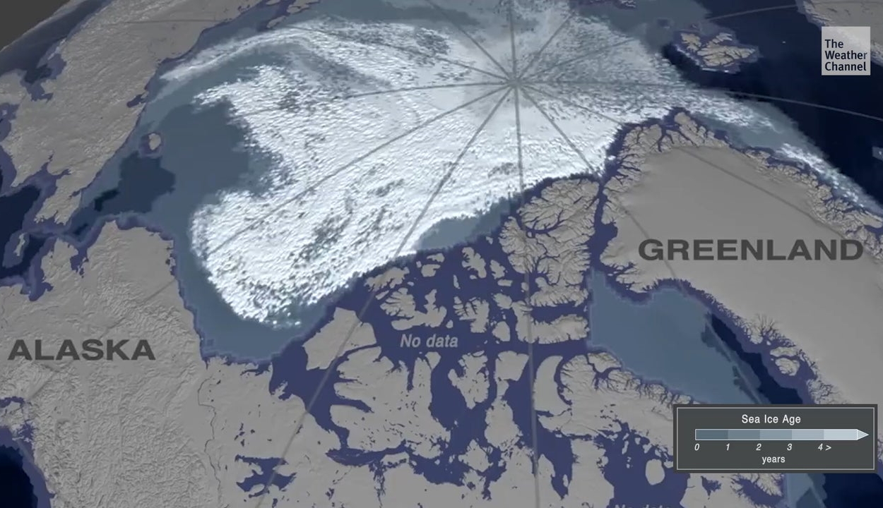Megdöbbentő videón a sarki jég eltűnése