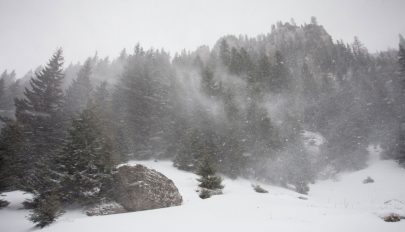 Sárga riasztást adtak ki 12 megye magashegyi területeire a várható hóviharok miatt