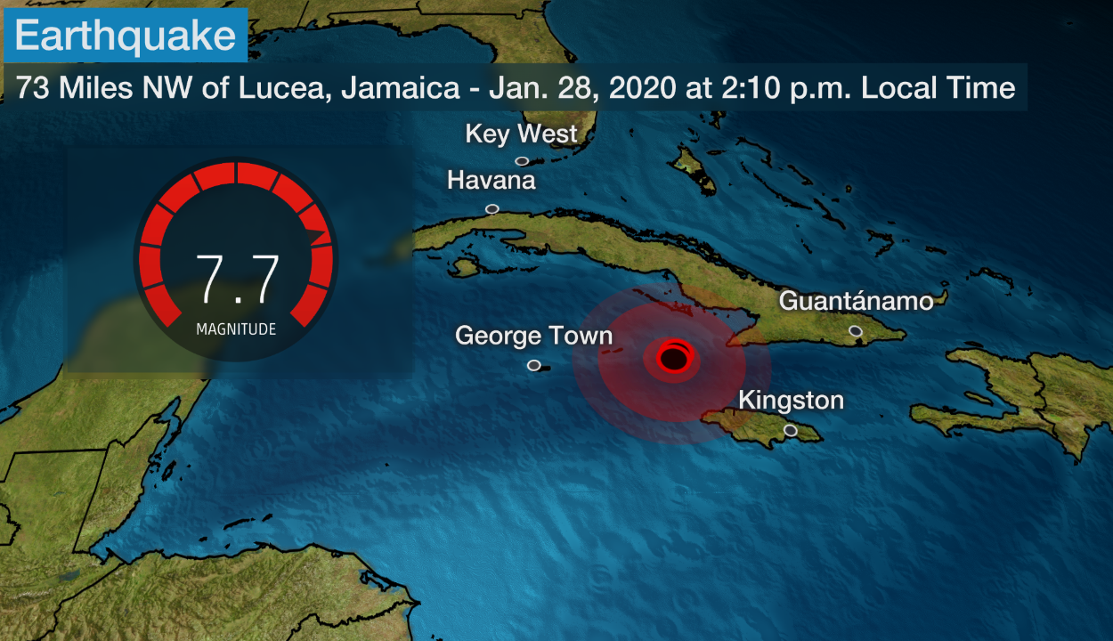 Erős földrengés volt Jamaica partjainál