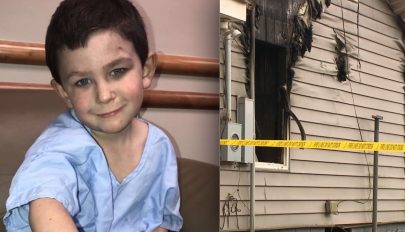 Ötéves kisfiú mentette ki családját az égő házból