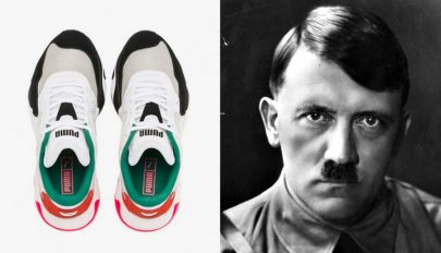 Ön látja a hasonlóságot a Puma cipője és Adolf Hitler között?