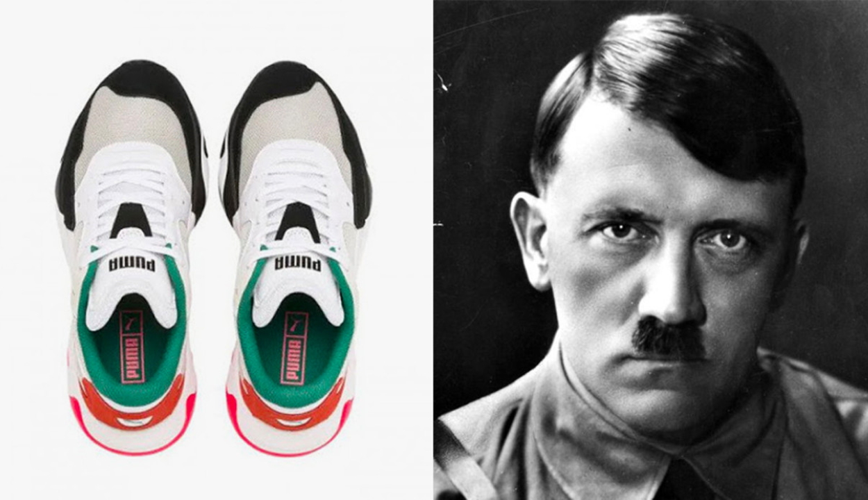 Ön látja a hasonlóságot a Puma cipője és Adolf Hitler között?