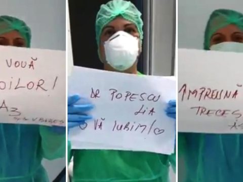 Tánccal és bátorító üzenetekkel biztatják társaikat a Victor Babeș kórház dolgozói