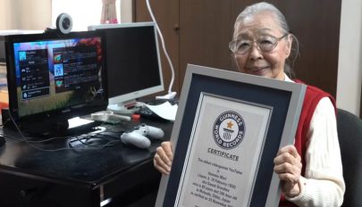 Guinness-rekordot döntött a 90 éves japán gémer nagyi