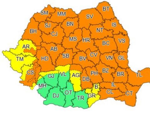 Narancssárga riasztást adtak ki az ország területének háromnegyedére