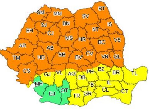 Narancssárga jelzésű viharriasztás az ország nagy részében kedd reggelig