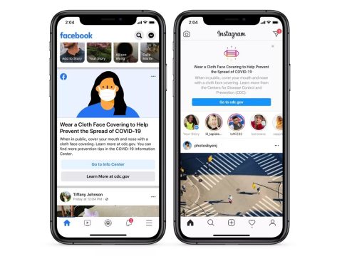 A Facebook és az Instagram is a helyes maszkviselés fontosságára figyelmeztet