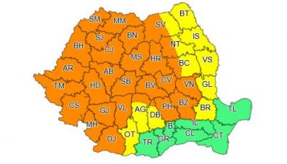 Első- és másodfokú, légköri instabilitásra vonatkozó riasztást adtak ki az ország nagy részére