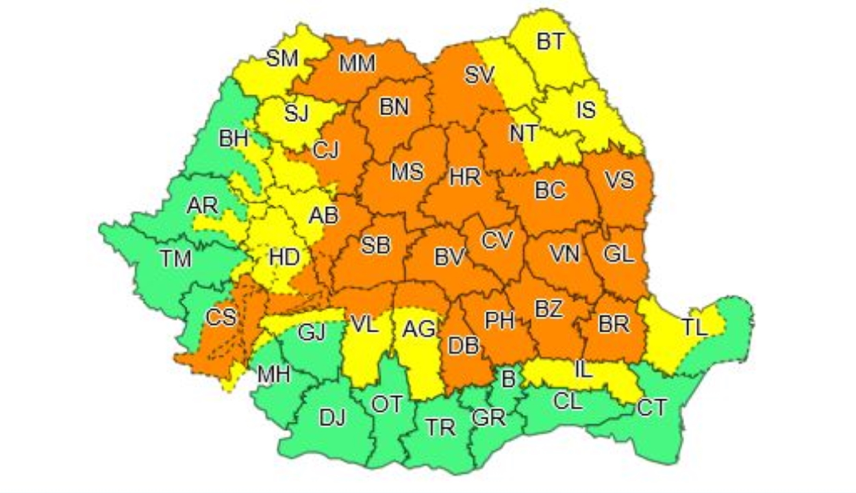 Sárga és narancssárga jelzésű viharriadó az ország 31 megyéjében