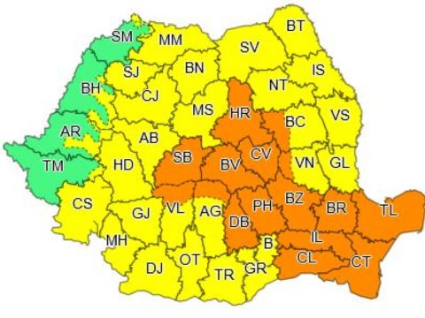 Narancssárga riasztást adtak ki 16 megyére a várható viharok miatt