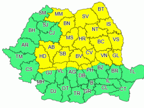 Elsőfokú, esőre és viharra vonatkozó riasztást adtak ki az ország 23 megyéjére szerda reggelig