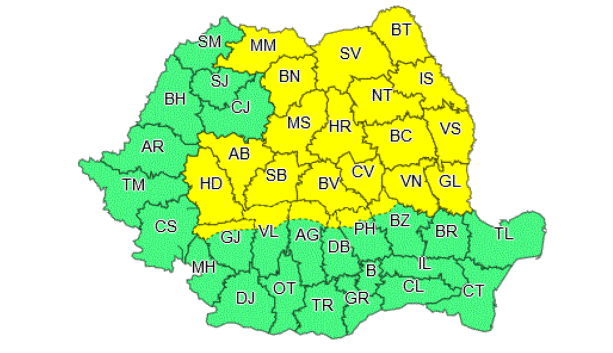 Elsőfokú, esőre és viharra vonatkozó riasztást adtak ki az ország 23 megyéjére szerda reggelig