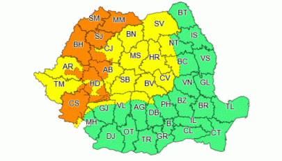 Narancssárga riasztást adtak ki 11 megyére a várható heves esőzések miatt