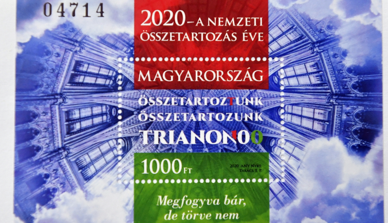 Bélyegblokkot bocsátott ki a Magyar Posta a Trianon-évfordulóra