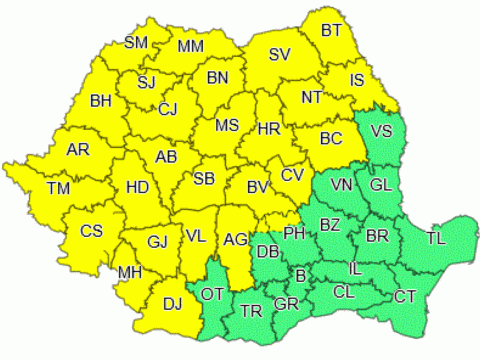 Az ország nagy részére érvényes sárga viharriasztást adtak ki a meteorológusok