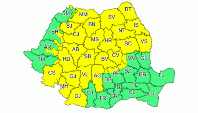 Sárga viharriasztást adtak ki 39 megyére