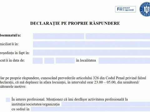 Közzétették az éjszakai lakhelyelhagyási nyilatkozat modelljét