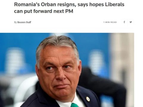 Orbán Viktor fotójával illusztrálta Ludovic Orban lemondását a Reuters
