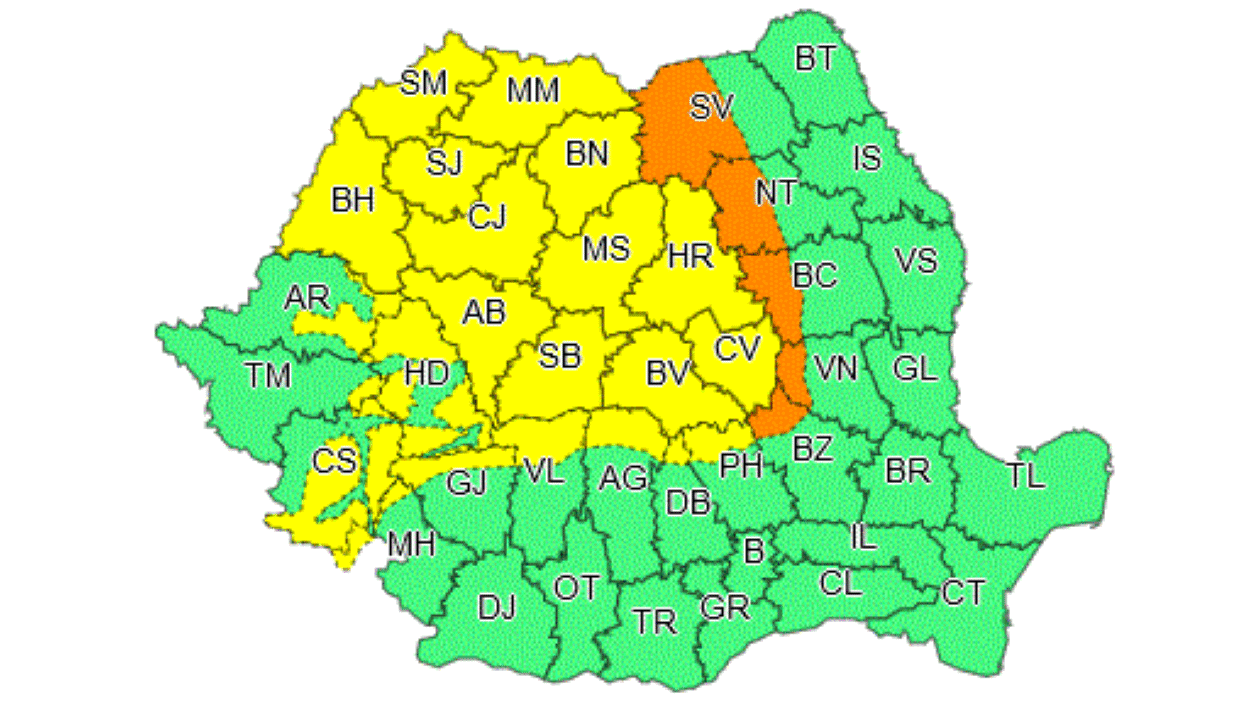 Sárga szélriasztást adtak ki az ország északnyugati és középső részére