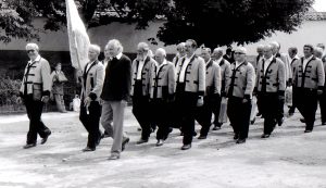 Felvonulás a zágoni kórustalálkozó alkalmából 1983-ban Fotó: Botos Ferenc