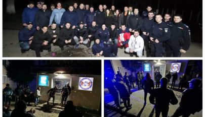 Több tucat brassói csendőrt büntettek meg, mert maszk nélkül ünnepelték főnökük nyugdíjazását