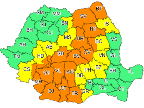 Narancssárga riasztást adtak ki 18 megyére a várható nagy mennyiségű eső miatt