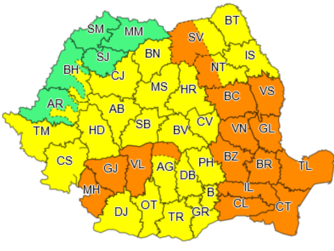 Újabb narancssárga és sárga riasztást adtak ki a várható nagy mennyiségű eső miatt