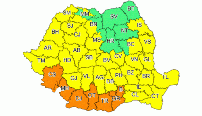 Tíz megyében narancssárga, tizenhat megyében sárga jelzésű viharriadó van érvényben