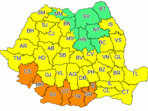 Tíz megyében narancssárga, tizenhat megyében sárga jelzésű viharriadó van érvényben