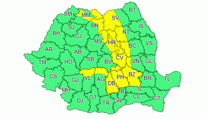 Viharok várhatók kedd estig az ország 15 megyéjében