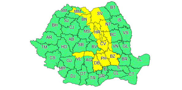 Viharok várhatók kedd estig az ország 15 megyéjében