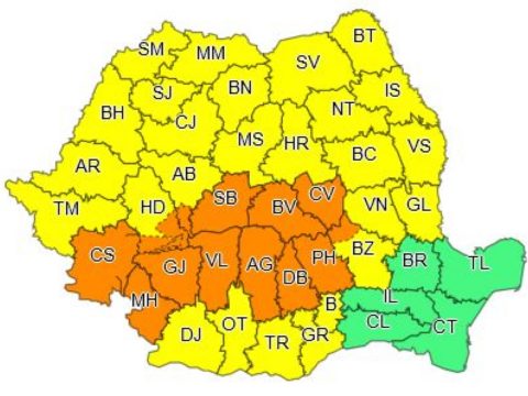 Másodfokú esőriadó lép érvénybe szombat délutántól több erdélyi megyében