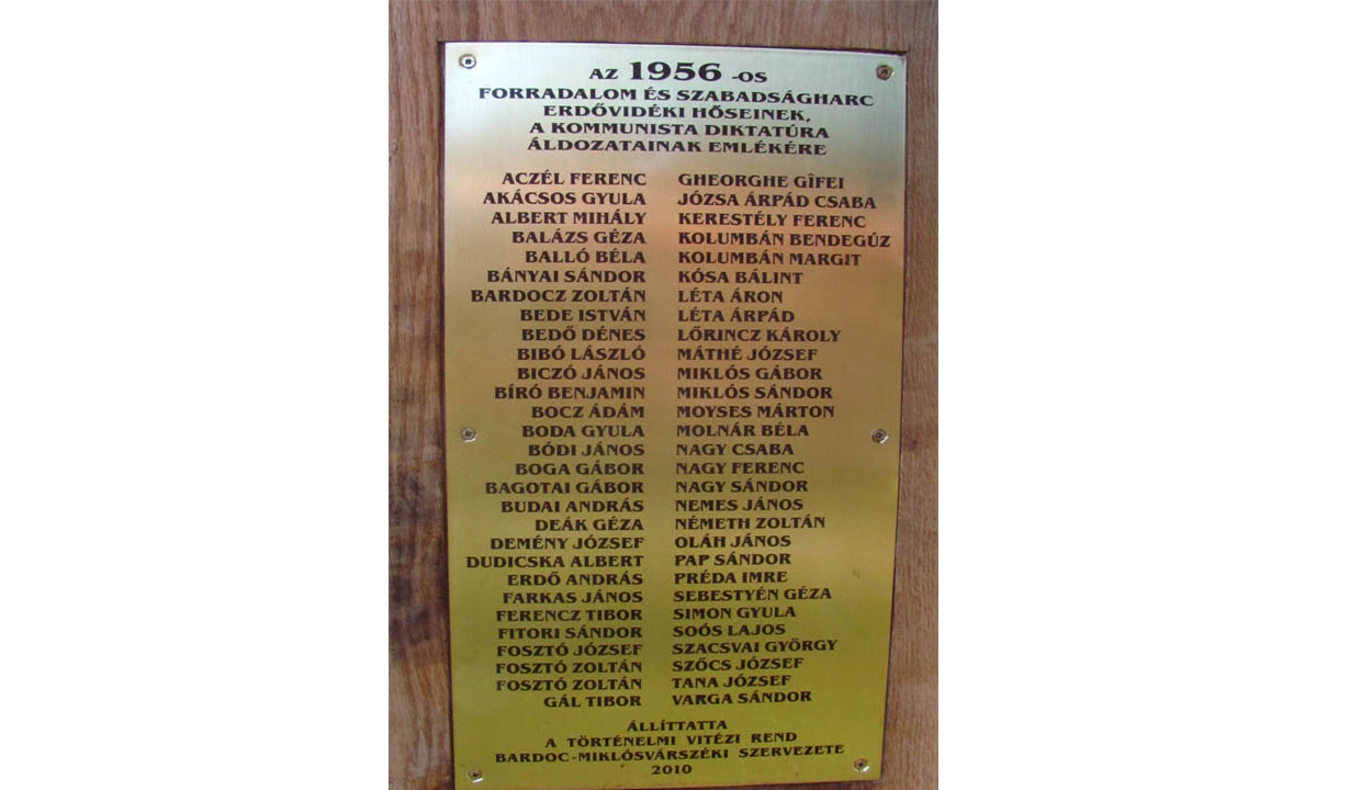 Erdővidékiek áldozata 1956 oltárán