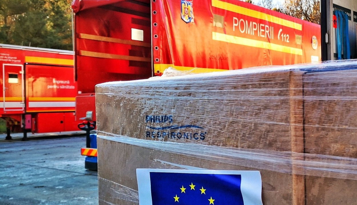 13 tonna egészségügyi felszerelés érkezik Franciaországból Romániába
