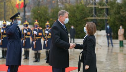 Hivatalos látogatásra érkezett Romániába Maia Sandu moldovai elnök